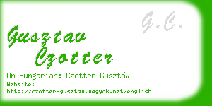 gusztav czotter business card